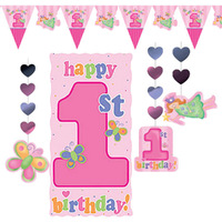 1st Birthday Party Supplies Fun At One Girl Decorating Party Pack