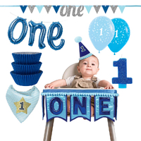 1st Birthday Boy Highchair Decorating Party Pack