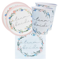Wedding Bridal Shower Team Bride 16 Guest Tableware Party Pack
