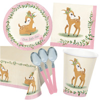 Deer Little One- 8 Guest Deluxe Tableware Party Pack
