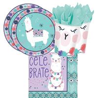 Llama 16 Guest Small Tableware Party Pack