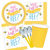 Baby Shower- What Will The Little Honey Bee 8 Guest Deluxe Tableware Pack