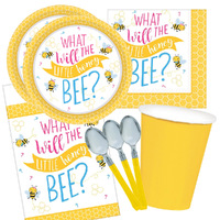 Baby Shower- What Will The Little Honey Bee 16 Guest Deluxe Tableware Pack