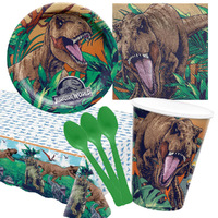 Dinosaur Jurassic World 8 Guest Large Deluxe Tableware Party Pack