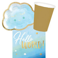 Baby Shower Hello World 8 Guest Tableware Party Pack