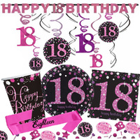 18th Birthday Pink Celebration 8 Guest Party Pack