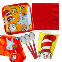 Dr Seuss 8 Guest Deluxe Tableware Party Pack