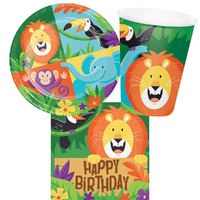 Jungle Safari 8 Guest Tableware Party Pack 