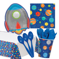 Space Blast Off Rocket 8 Guest Tableware Party Pack