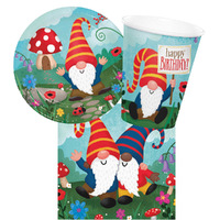 Gnomes 8 Guest Small Tableware Party Pack