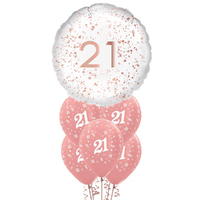 21st Birthday Rose Gold Balloon Party Pack