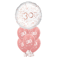 30th Birthday Rose Gold Balloon Party Pack