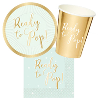 Baby Shower Ready To Pop 8 Guest Tableware Party Pack