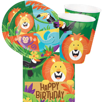 Jungle Safari 16 Guest Tableware Party Pack