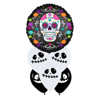Halloween Sugar Skull & Marigolds Balloon Party Pack