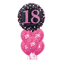 18th Birthday Pink Metallic Fuchsia Balloon Party Pack