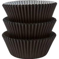 Black Cupcake Cases Baking Cups 75 Pack