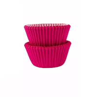 Mini Bright Pink Cupcake Cases Baking Cups 100 Pack