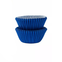 Mini Bright Royal Blue Cupcake Cases Baking Cups 100 Pack