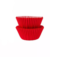 Mini Red Cupcake Cases Baking Cups 100 Pack