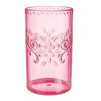 Boho Vibes Pink Floral Highball Tumbler Debossed Finish x1