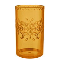 Fiesta Highball Tumbler Burnt Orange Floral Debossed Finish x1