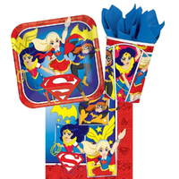 Super Hero Girls 8 Guest Large Birthday Tableware Party Pack