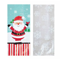 Christmas Cellophane Bag Cello Party Pack (24cm x 10cm x 5cm Approx)