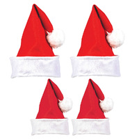 Christmas Family of 4 Santa Hat Party Pack