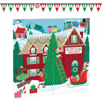 Christmas Santa's Workshop Scene Setter & Banner Party Pack