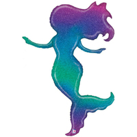 Mermaid Glitter Holographic SuperShape Foil Balloon