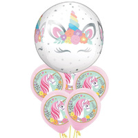 Unicorn Party Orbz Foil Balloon Party Pack