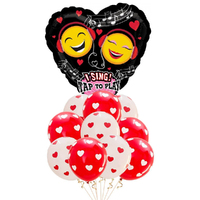 Valentine's Day Emoticon Love Sing-A-Tune Balloon Party Pack