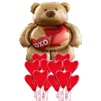 Valentine's Day Bear & Hearts Balloon Party Pack