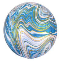 Blue Marbled Orbz Foil Balloon