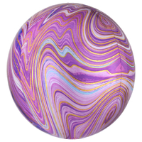 Purple Marbled Orbz Foil Balloon