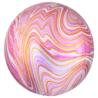 Pink Marbled Orbz Foil Balloon