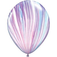 Marble Pink, Purple Blue Agate Latex Balloon 5 Pack
