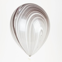 Marble Black & White Agate Latex Balloon 6 Pack