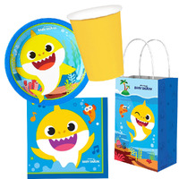 Baby Shark 8 Guest Birthday Tableware Bundle Party Pack