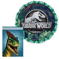 Dinosaur Expandable Pinata & Loot Bag 8 Guest Jurassic World Birthday Party Pack