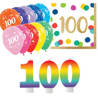 100th Birthday Rainbow Party Pack
