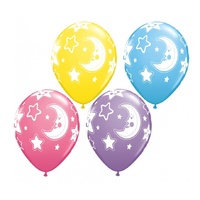 Baby Shower Balloons Moon and Stars Latex Balloons