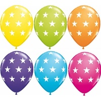 Stars All Over Latex Balloons 6 Pack