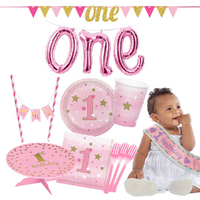 Girl 1st Birthday Decorating Party Pack