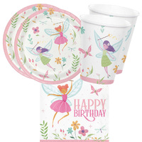 Fairy Forest Happy Birthday 16 Guest Tableware Party Pack