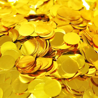 Gold Metallic Circle Confetti 65g Party Pack 2cm Approx Diameter