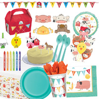 Farm 8 Guest Happy Birthday Party Pack