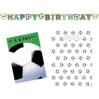Soccer 8 Guest Birthday Pack Invitations, Loot Bags and Banner