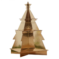 Christmas Deck The Halls Gold 3D Tree Treat And Drinks Stand